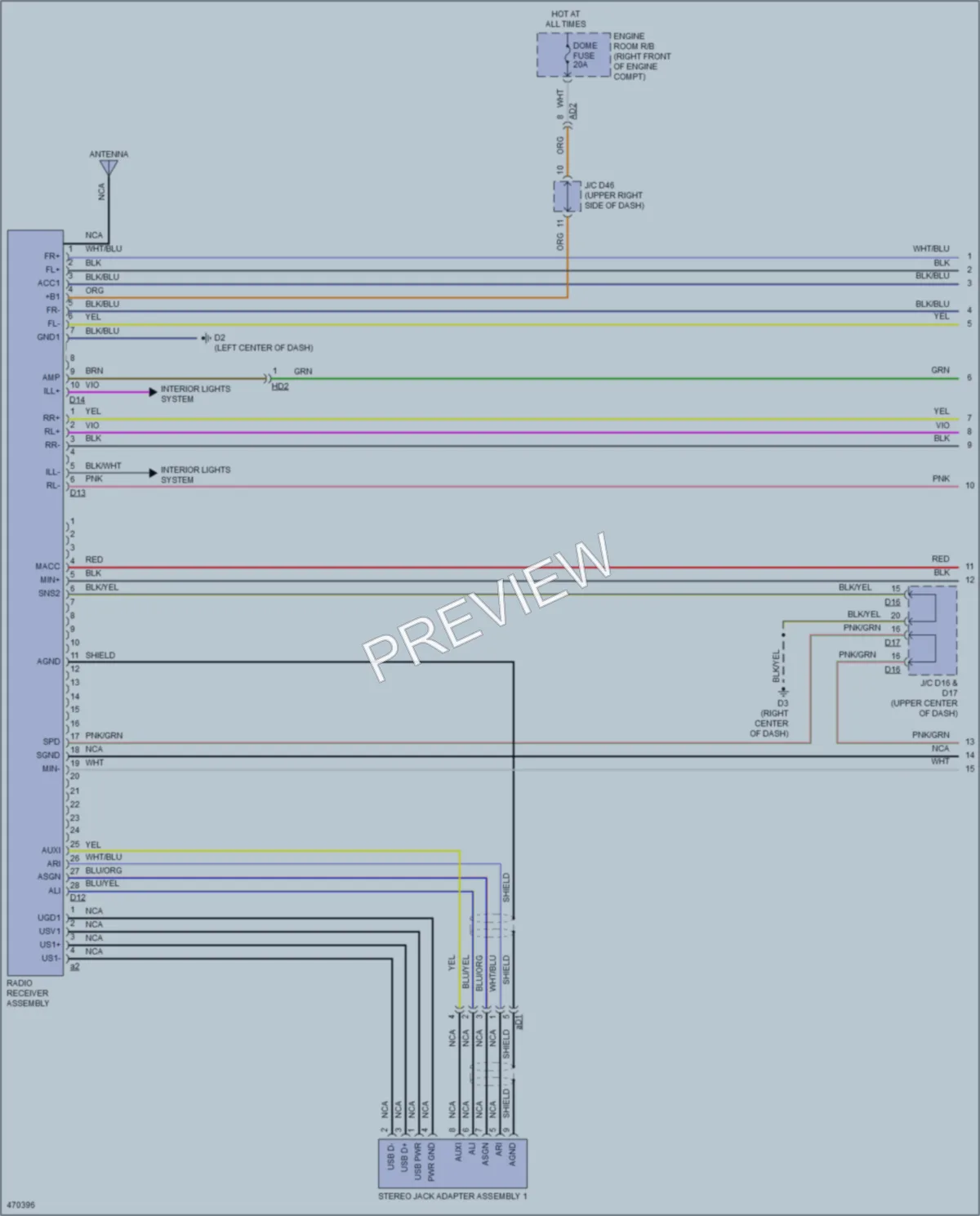 2015 Scion FRS Radio wiring diagram preview