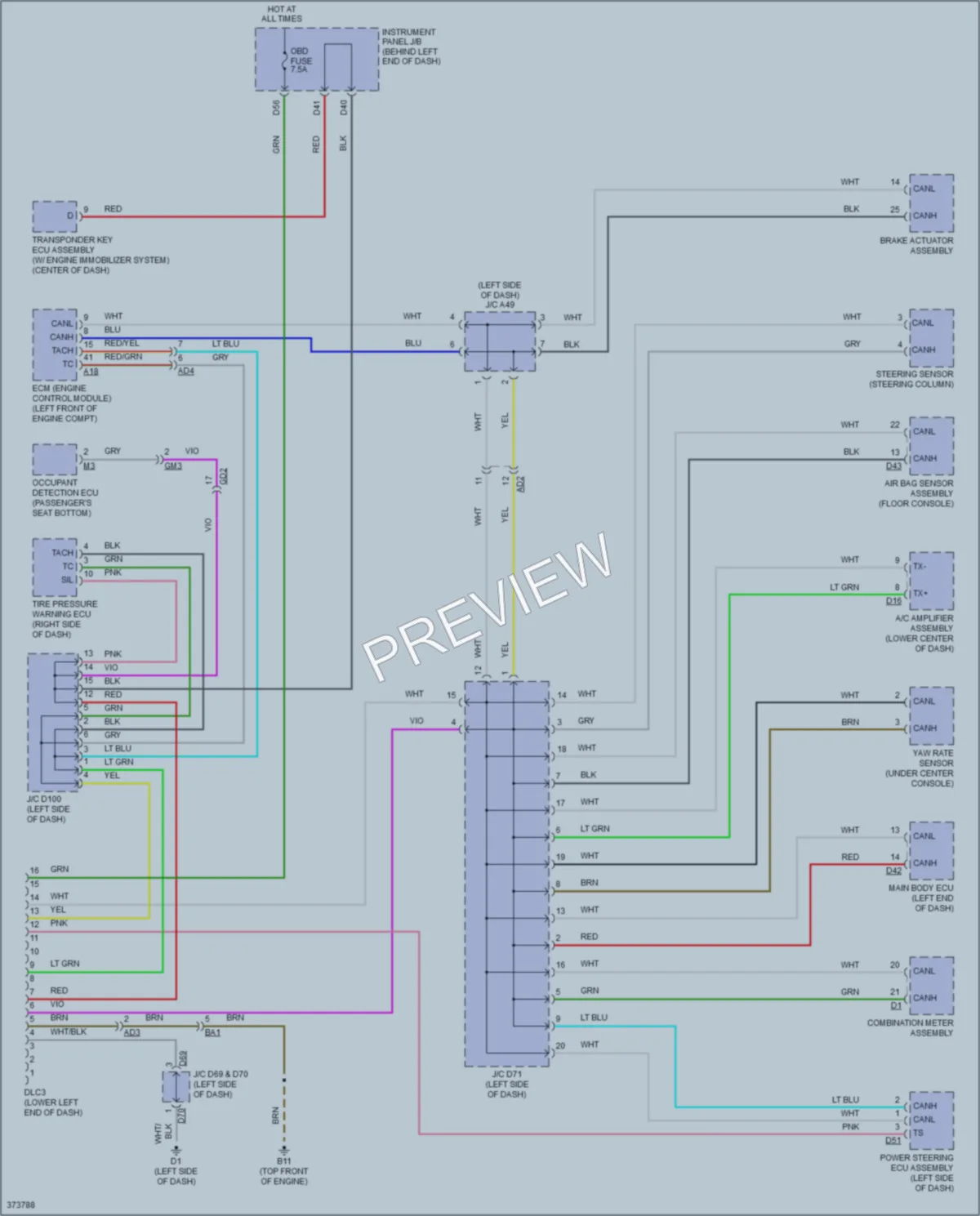 2015 Scion iQ Computer Data Lines wiring diagram preview