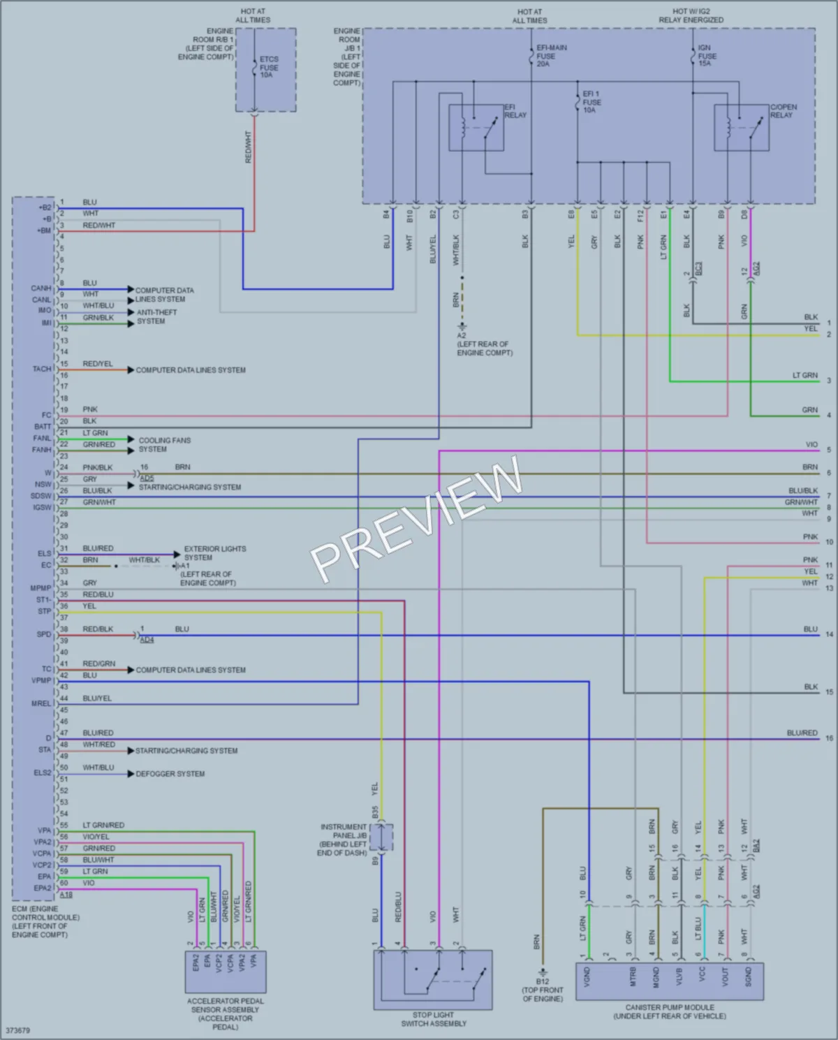 2015 Scion iQ Engine Performance wiring diagram preview
