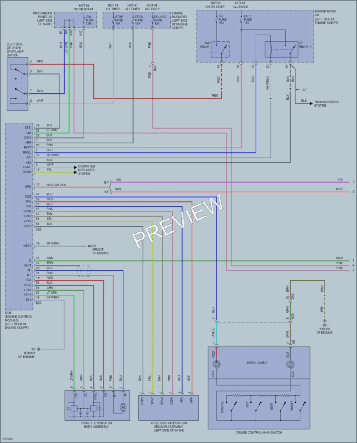 2015 Scion tC Cruise Control wiring diagram preview