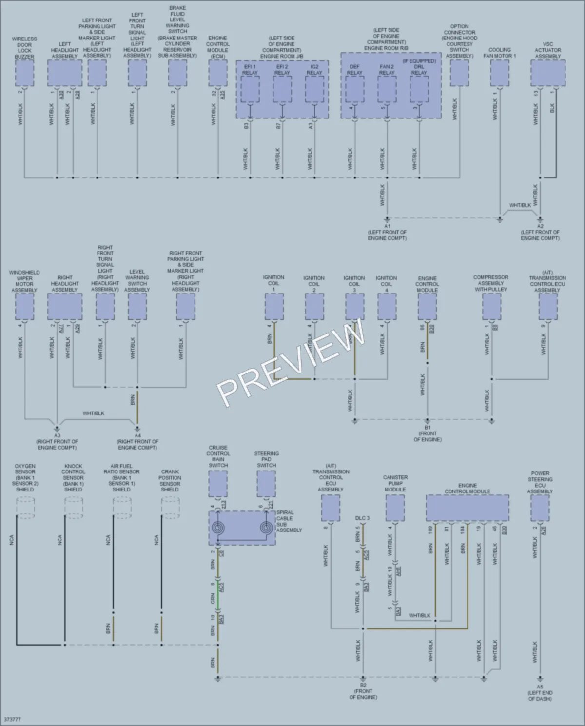 2015 Scion tC Ground Distribution wiring diagram preview