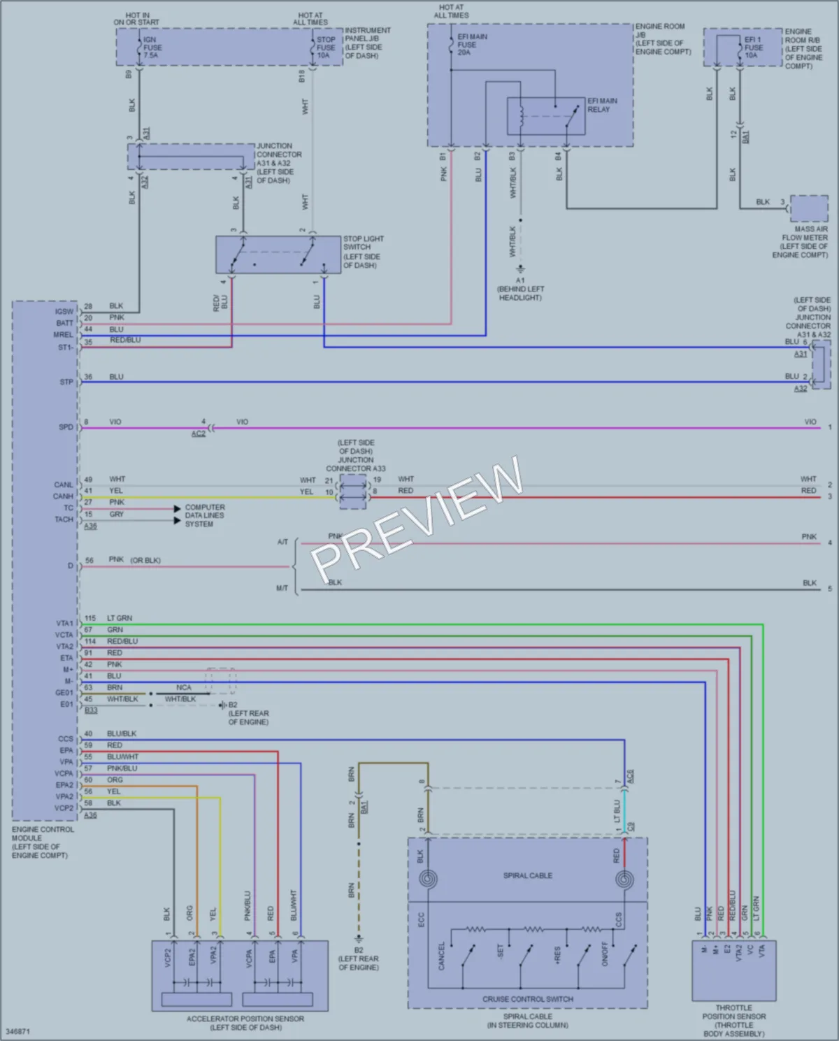 2015 Scion xB Cruise Control wiring diagram preview
