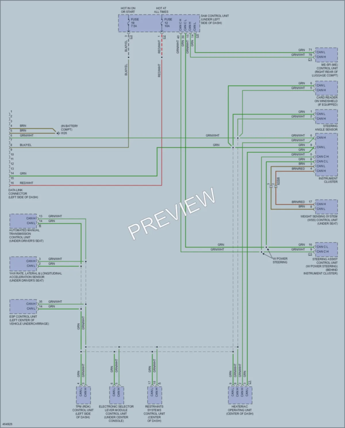 2015 Smart fortwo Computer Data Lines wiring diagram preview