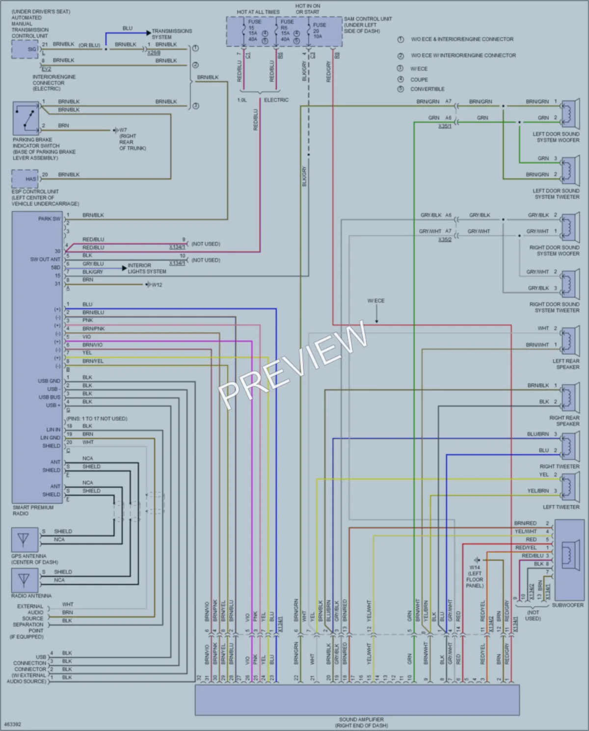 2015 Smart fortwo Navigation wiring diagram preview
