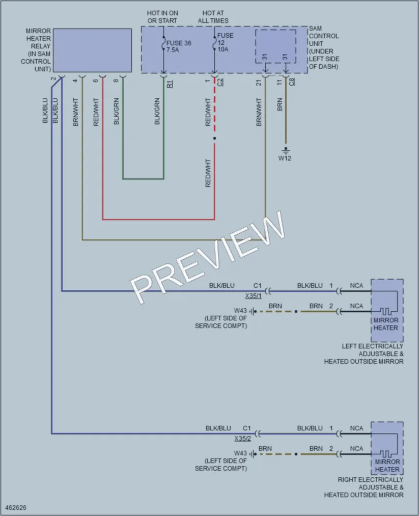 2015 Smart fortwoelectric Defoggers wiring diagram preview