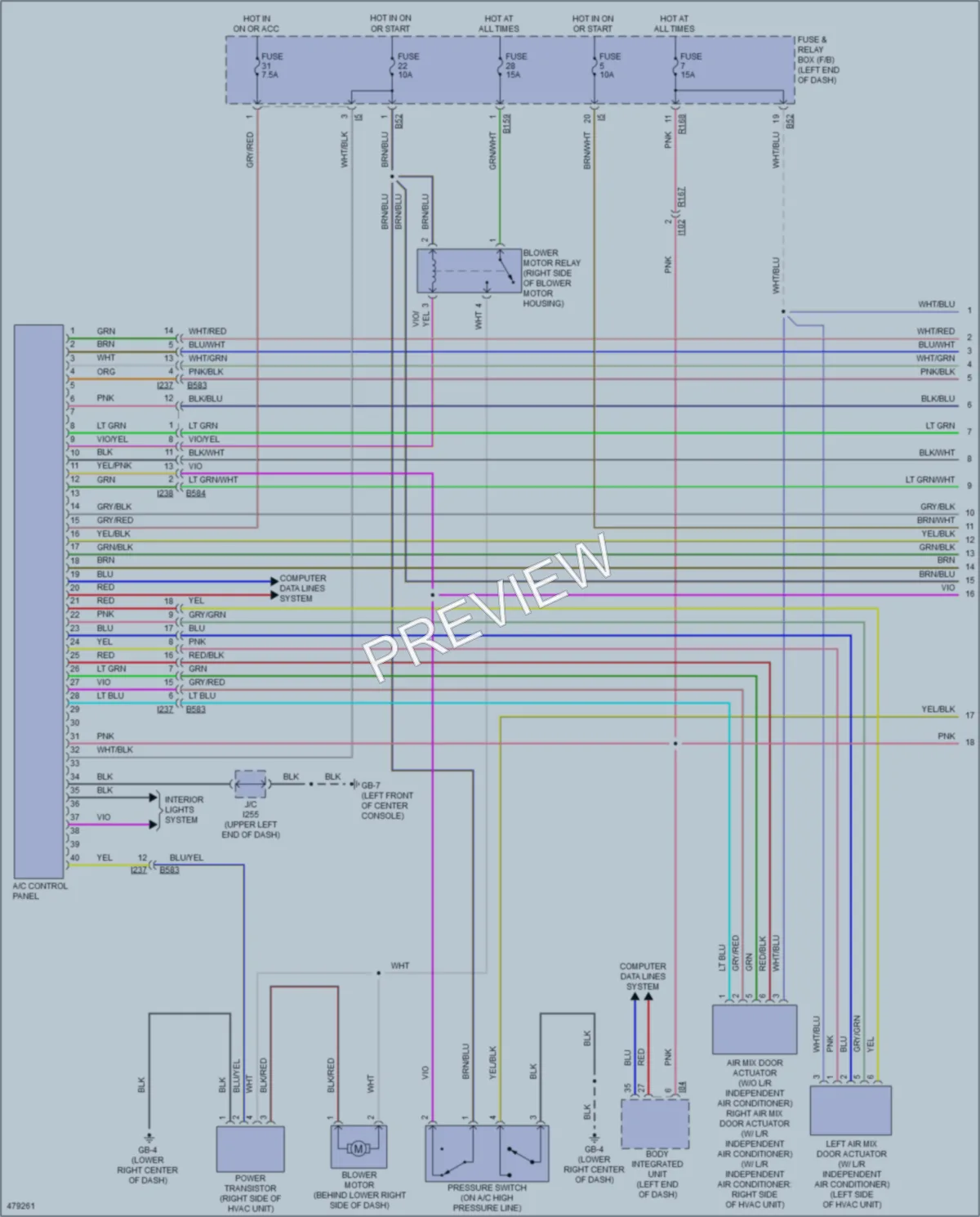 2015 Subaru Forester Air Conditioning wiring diagram preview
