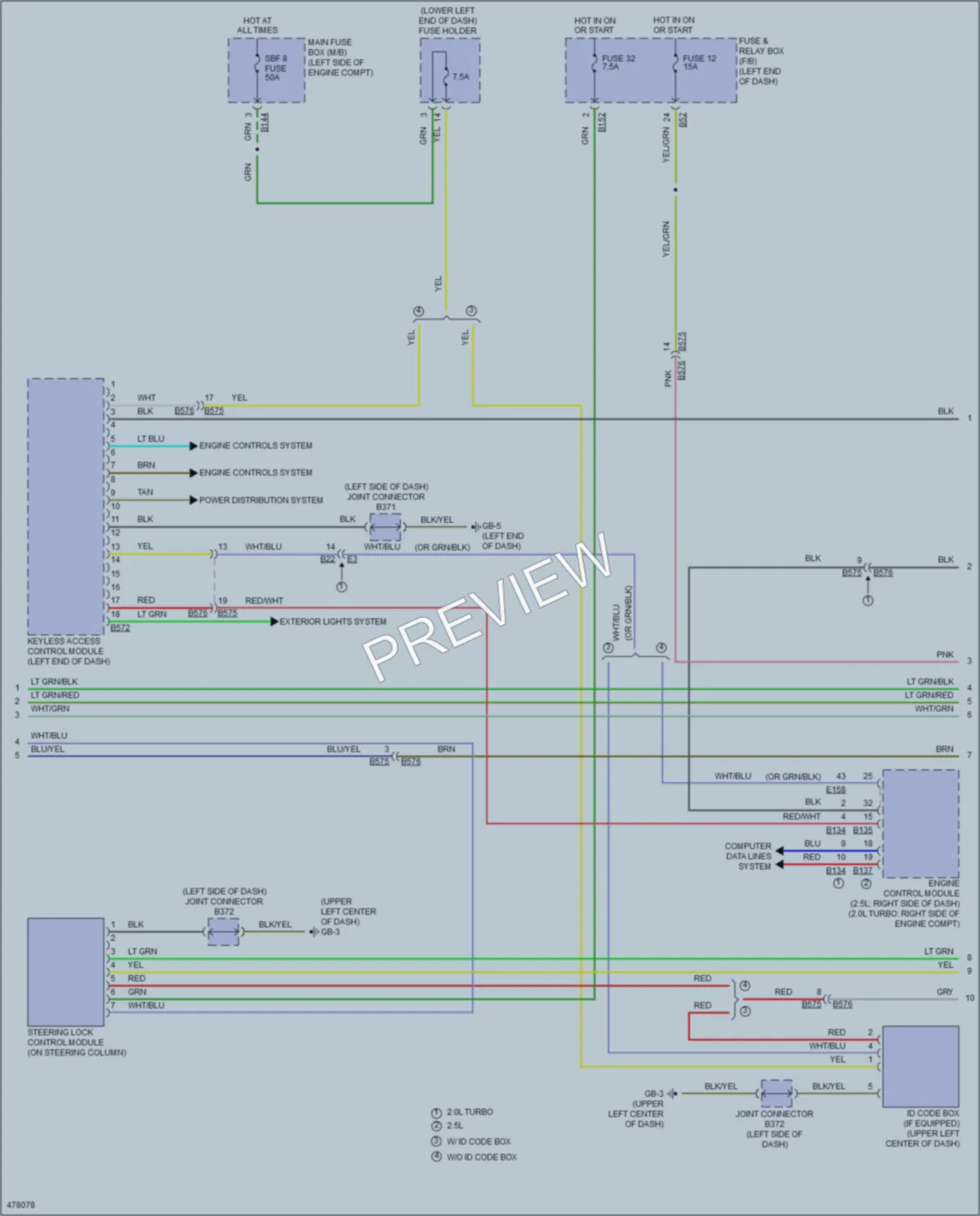 2015 Subaru Forester Anti Theft wiring diagram preview