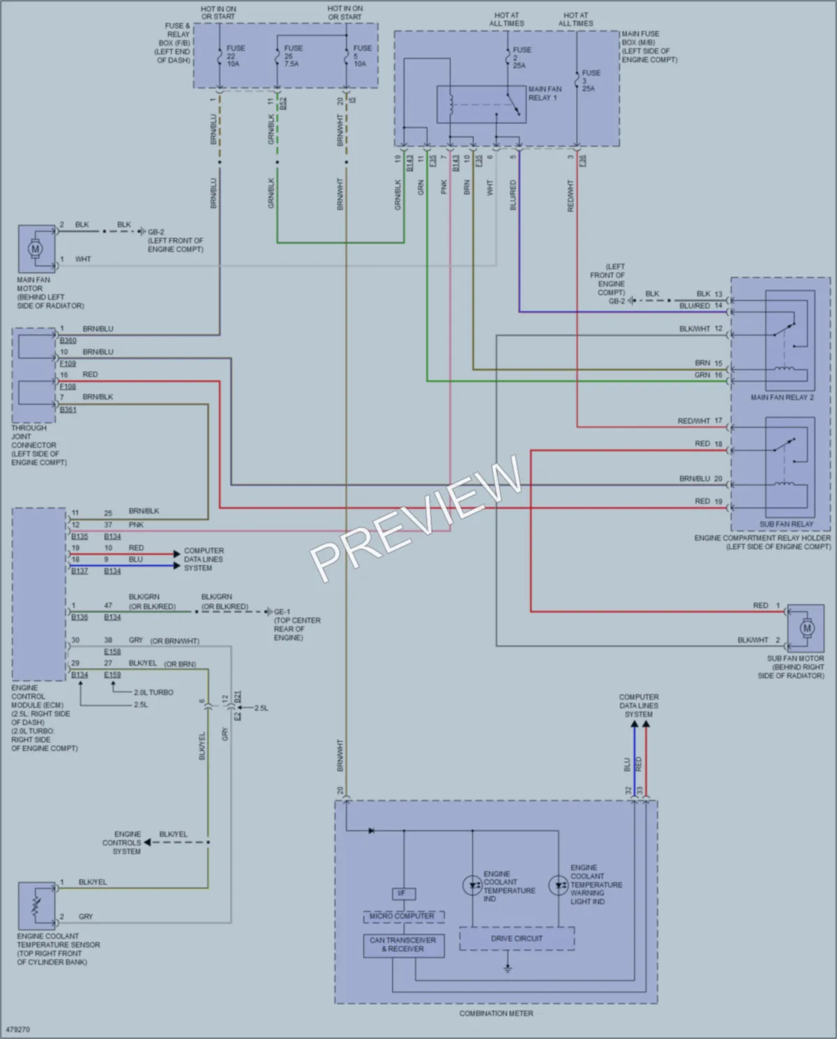 2015 Subaru Forester Cooling Fan wiring diagram preview
