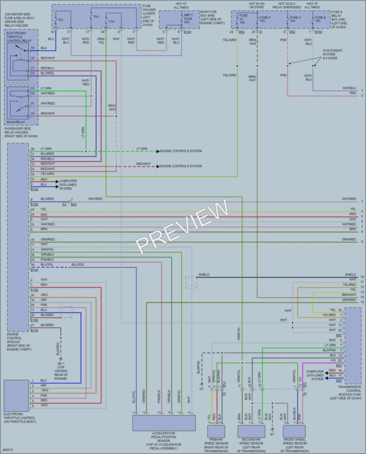 2015 Subaru Forester Cruise Control wiring diagram preview