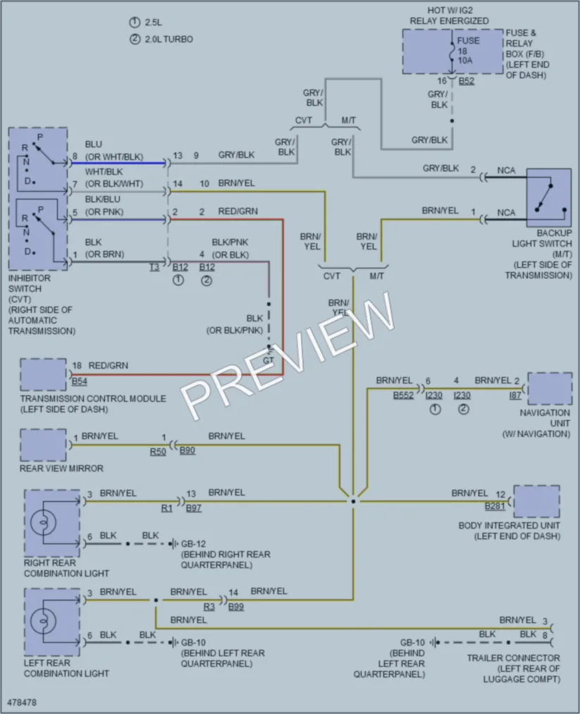 2015 Subaru Forester Exterior Lights wiring diagram preview