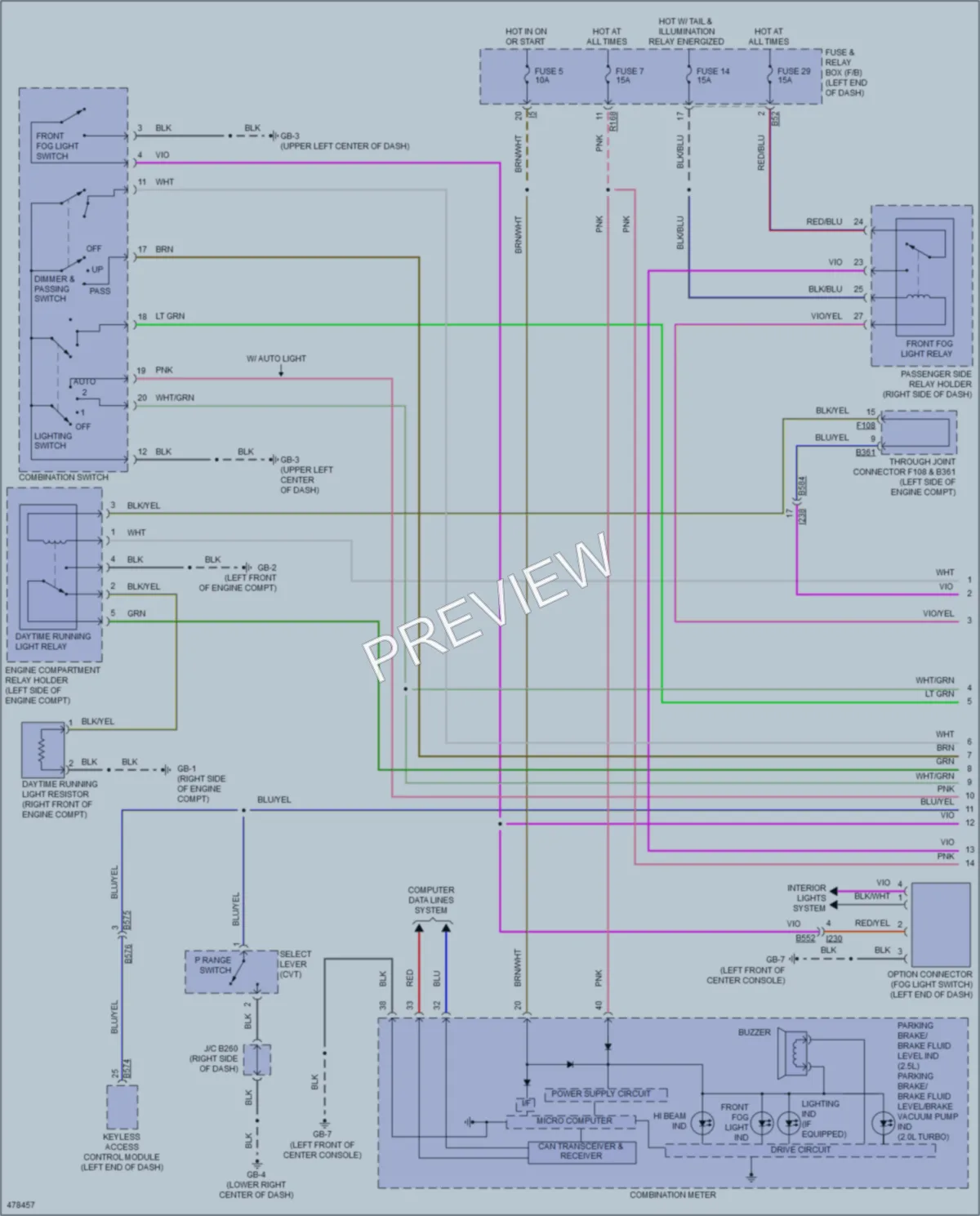 2015 Subaru Forester Headlights wiring diagram preview