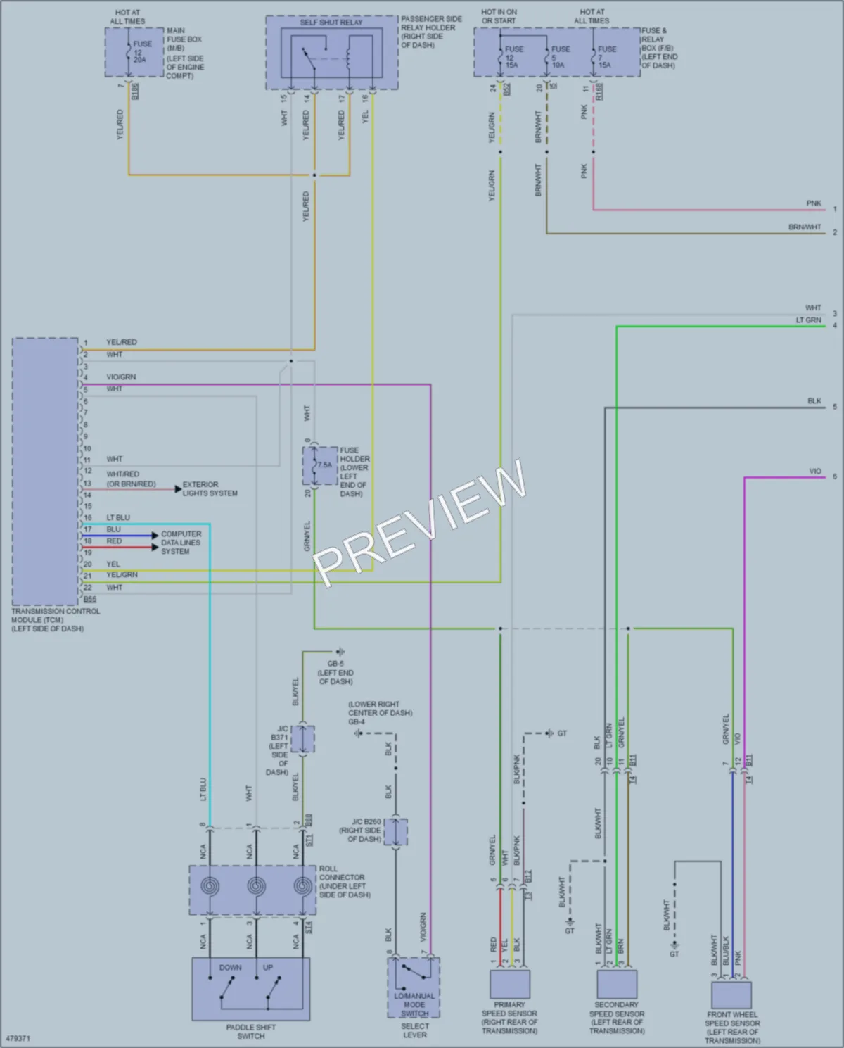 2015 Subaru Forester Transmission wiring diagram preview