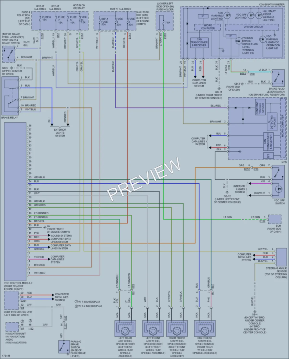 2015 Subaru Impreza Anti Lock Brakes wiring diagram preview