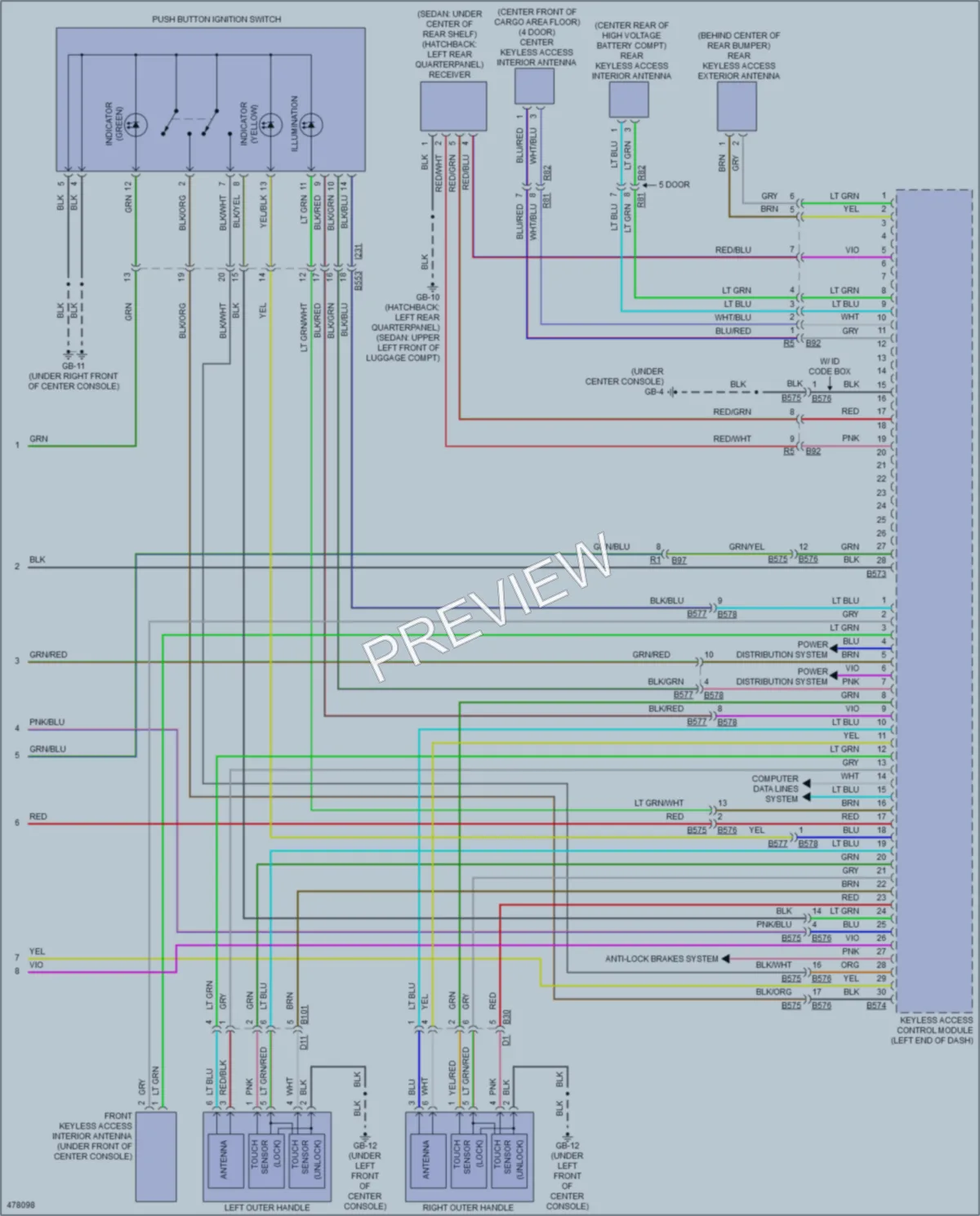 2015 Subaru Impreza Anti Theft wiring diagram preview