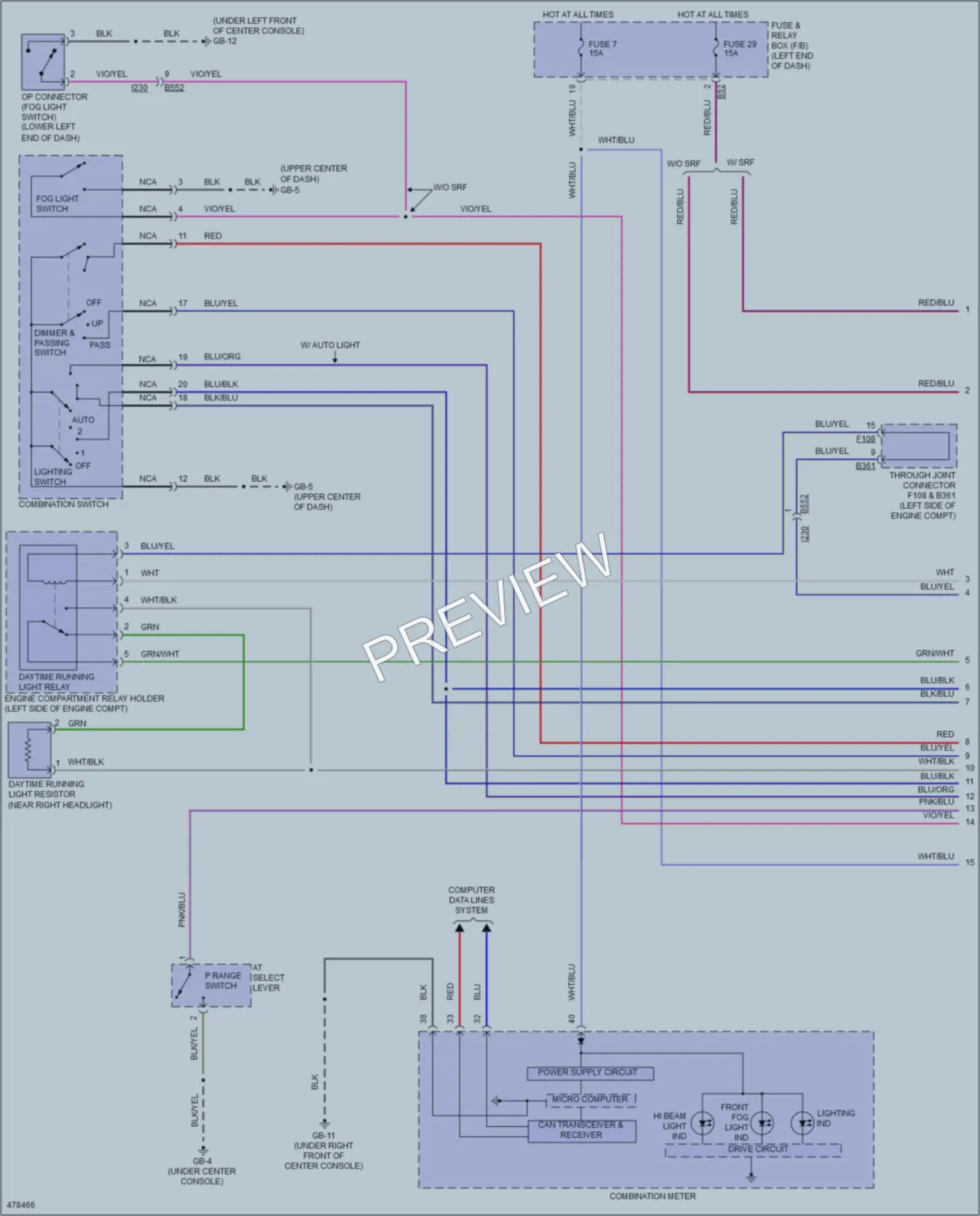 2015 Subaru Impreza Headlights wiring diagram preview