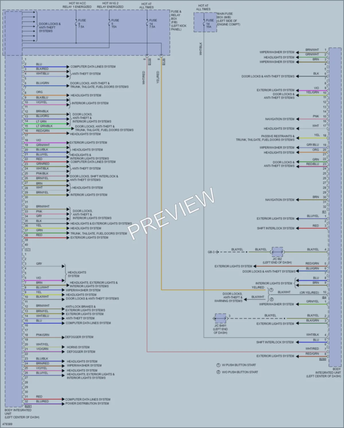 2015 Subaru Legacy Body Control Modules wiring diagram preview
