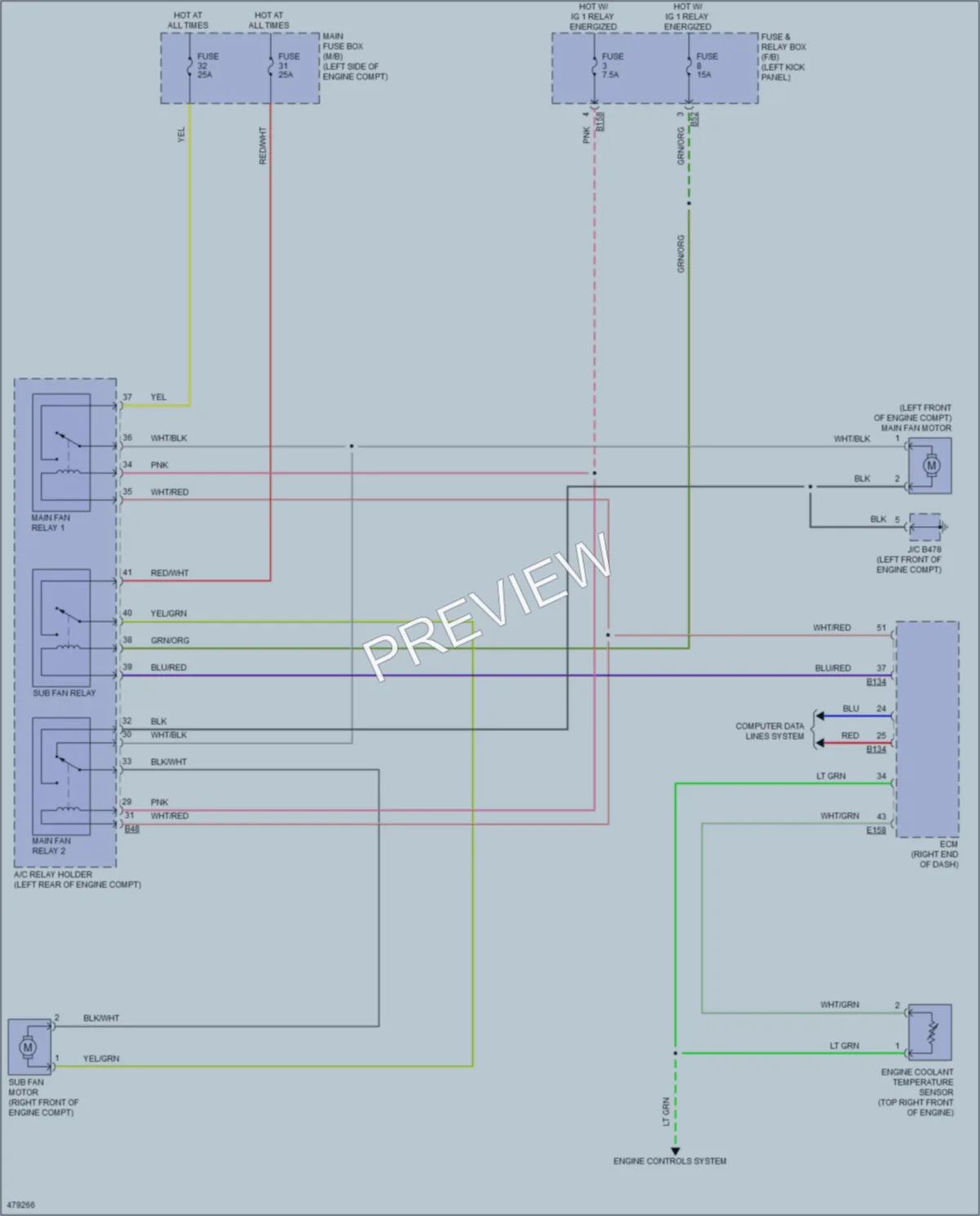 2015 Subaru Legacy Cooling Fan wiring diagram preview