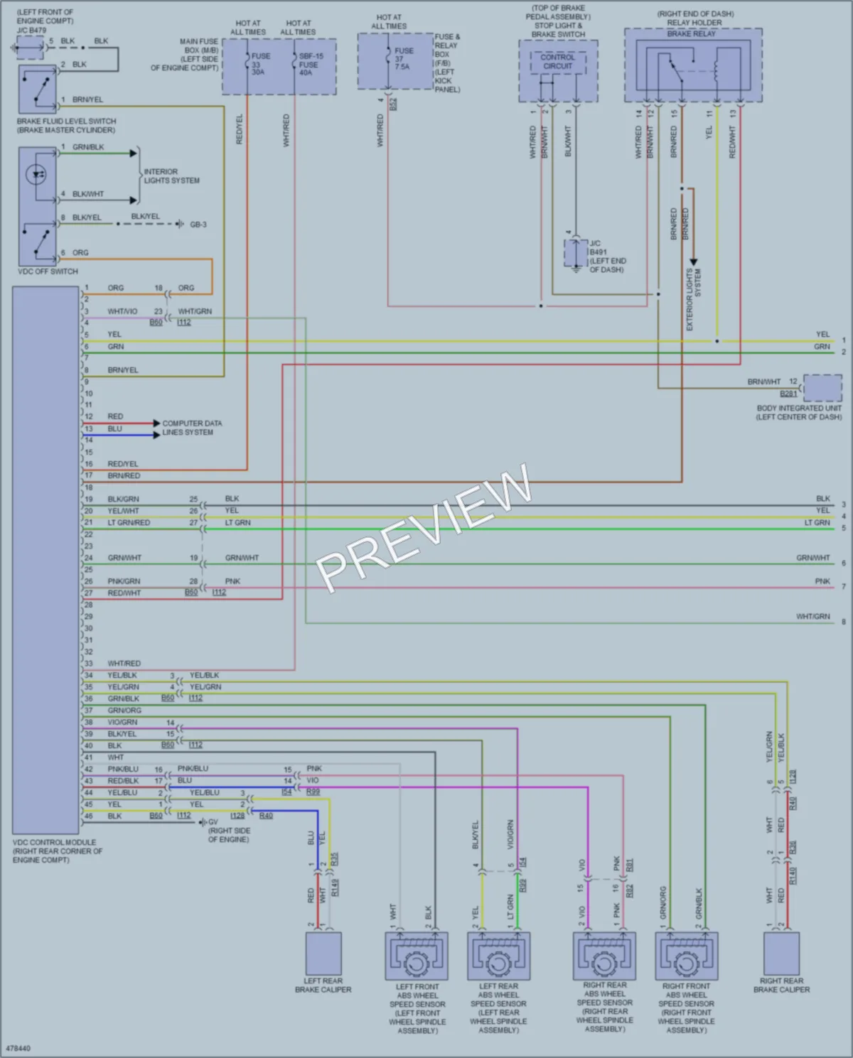 2015 Subaru Outback Anti Lock Brakes wiring diagram preview