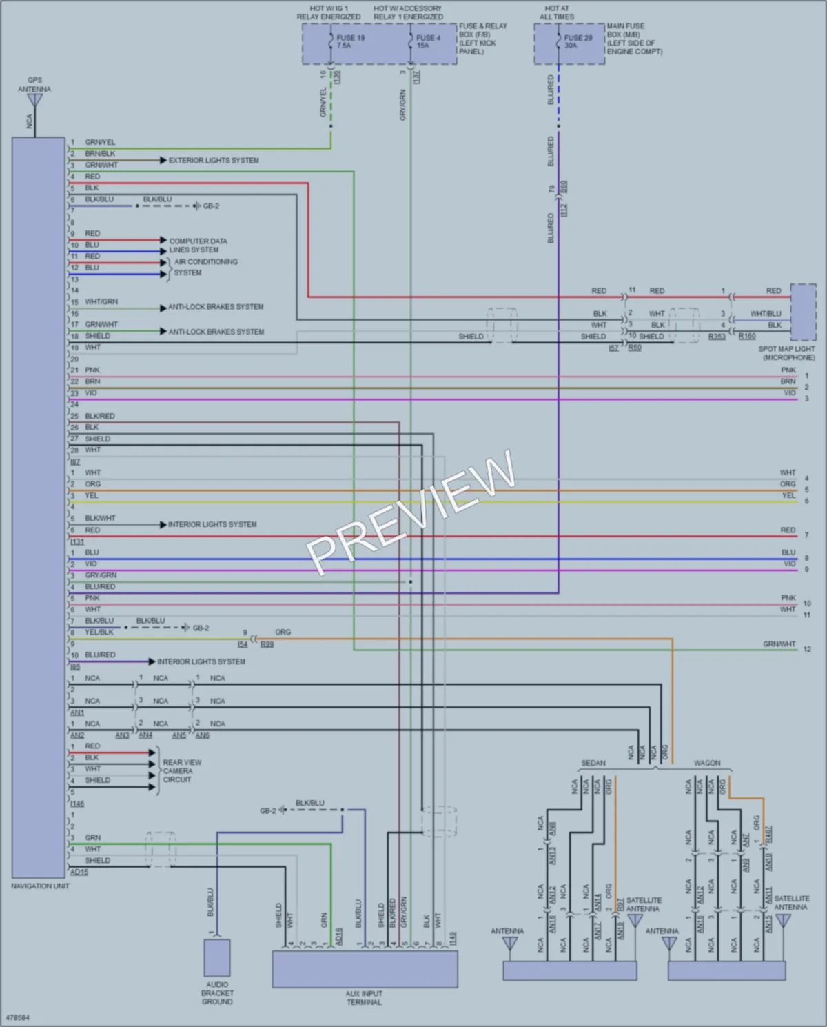 2015 Subaru Outback Radio wiring diagram preview