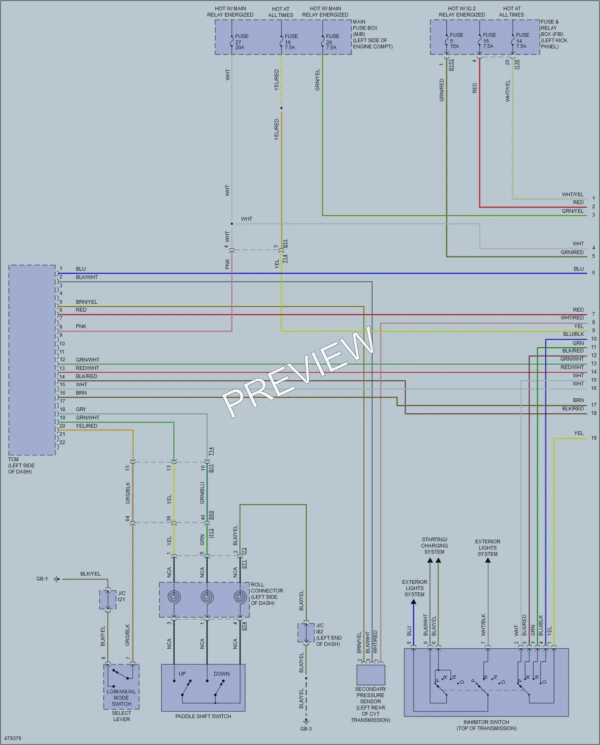 2015 Subaru Outback Transmission wiring diagram preview