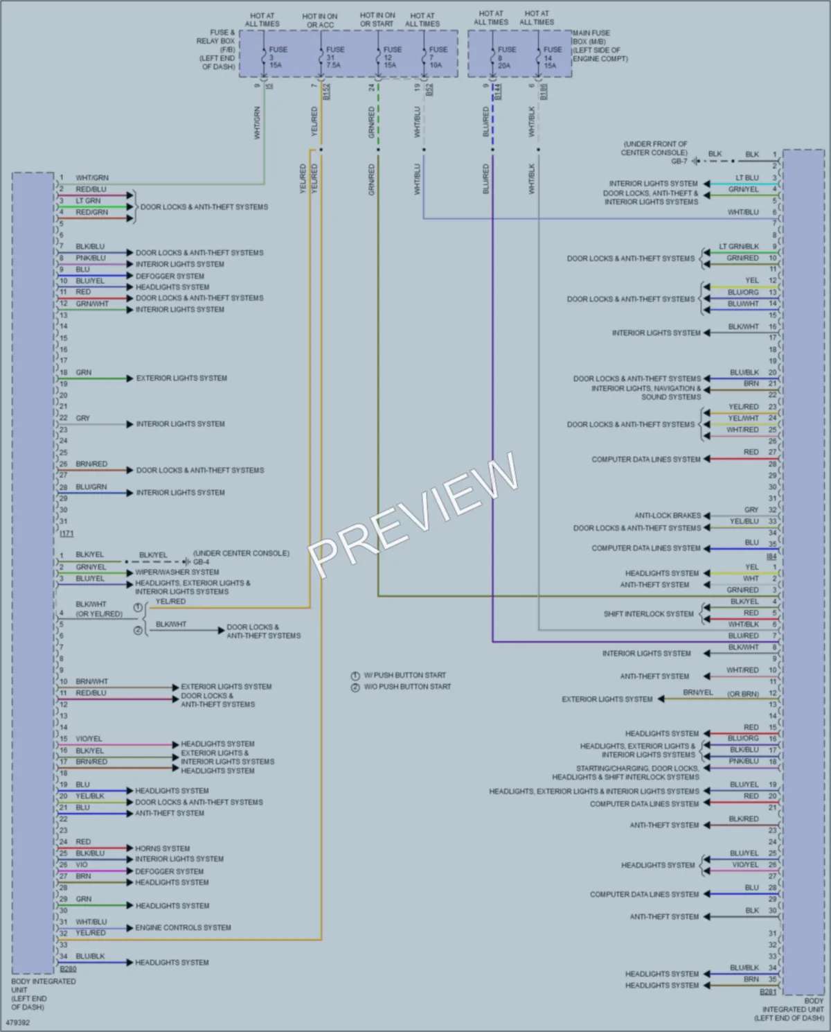 2015 Subaru WRX Body Control Modules wiring diagram preview