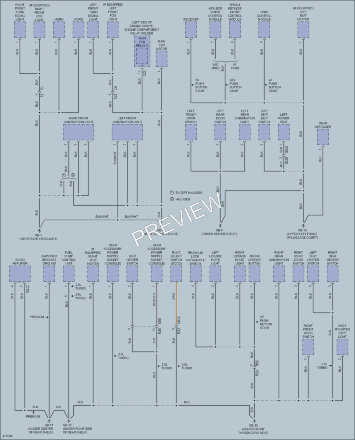 2015 Subaru WRX Ground Distribution wiring diagram preview