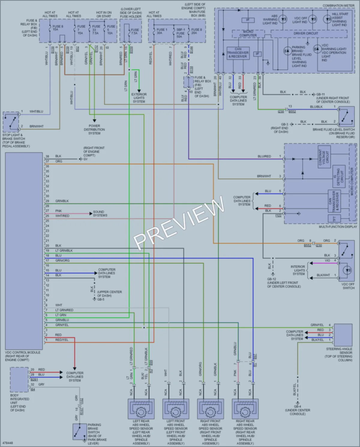 2015 Subaru XVCrosstrek Anti Lock Brakes wiring diagram preview