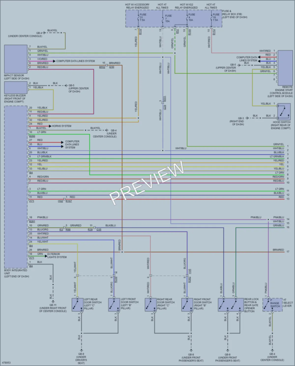 2015 Subaru XVCrosstrekHybrid Power Door Locks wiring diagram preview