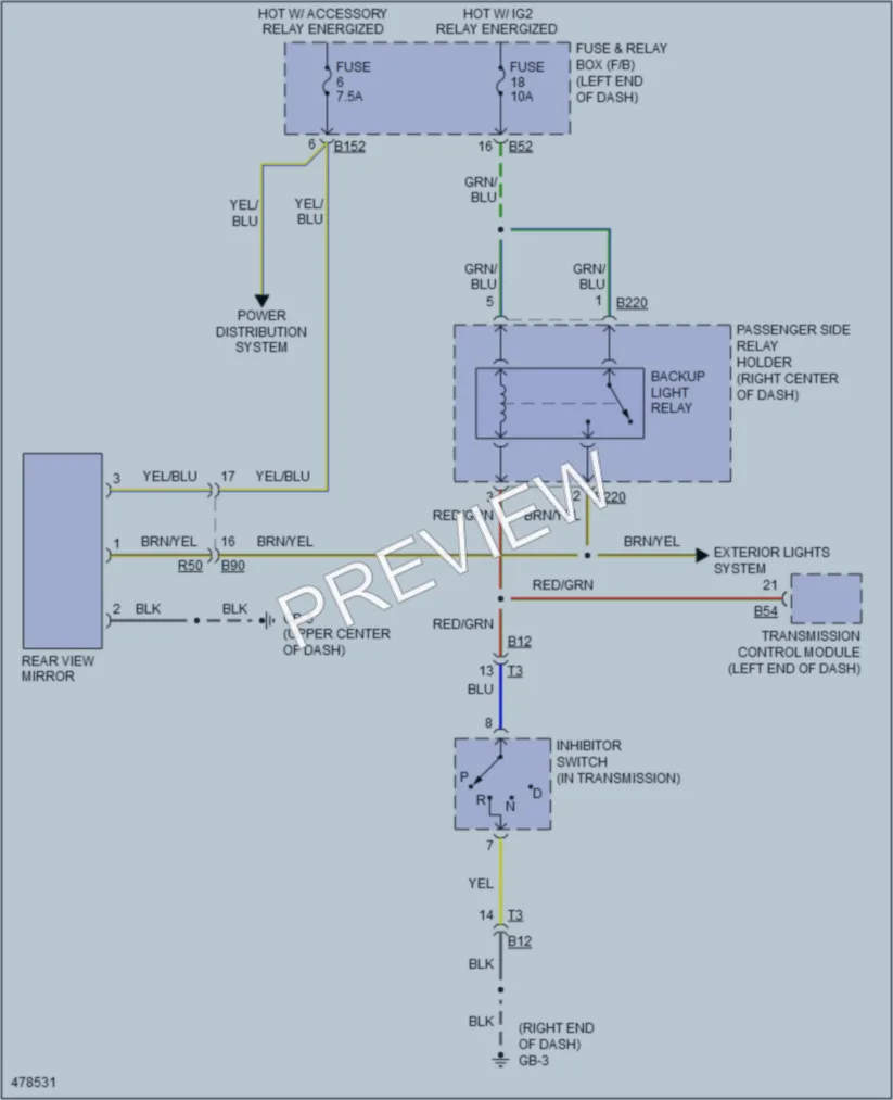 2015 Subaru XVCrosstrekHybrid Power Mirrors wiring diagram preview