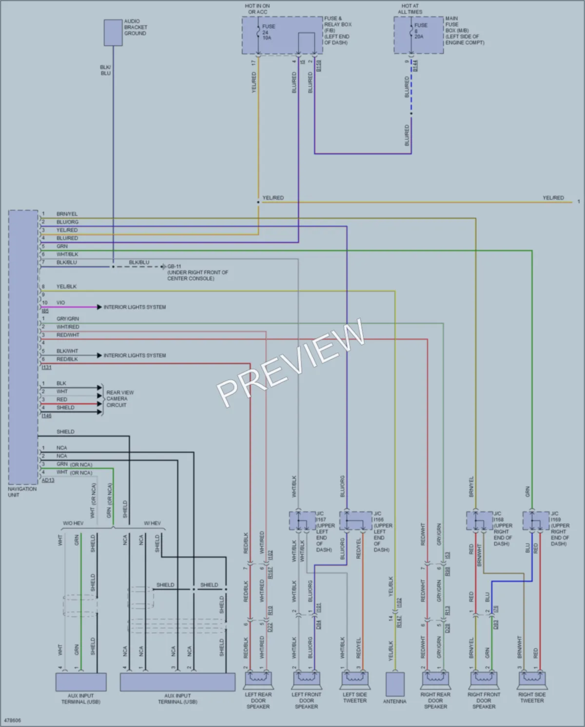 2015 Subaru XVCrosstrekHybrid Radio wiring diagram preview