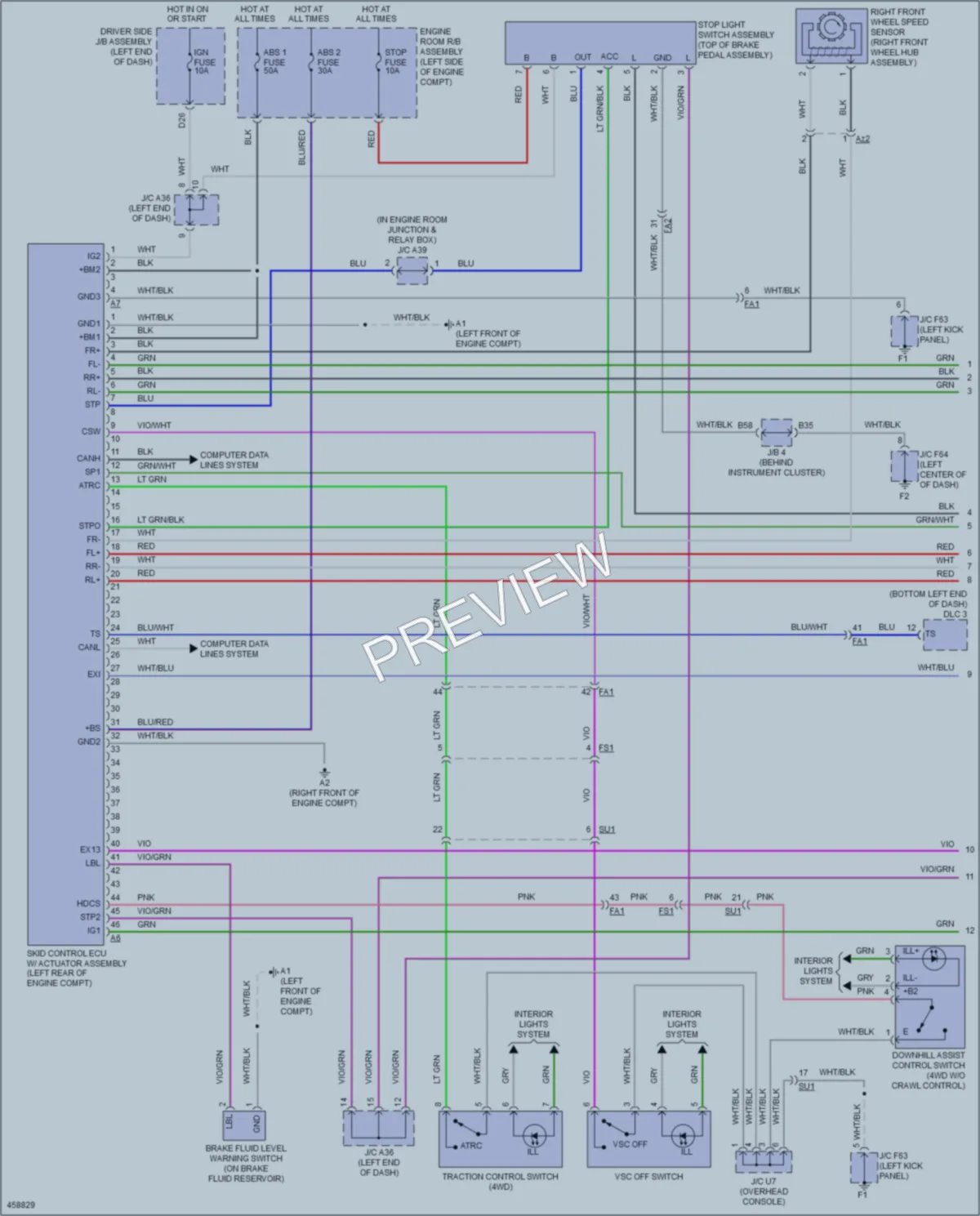 2015 Toyota 4Runner Anti Lock Brakes wiring diagram preview