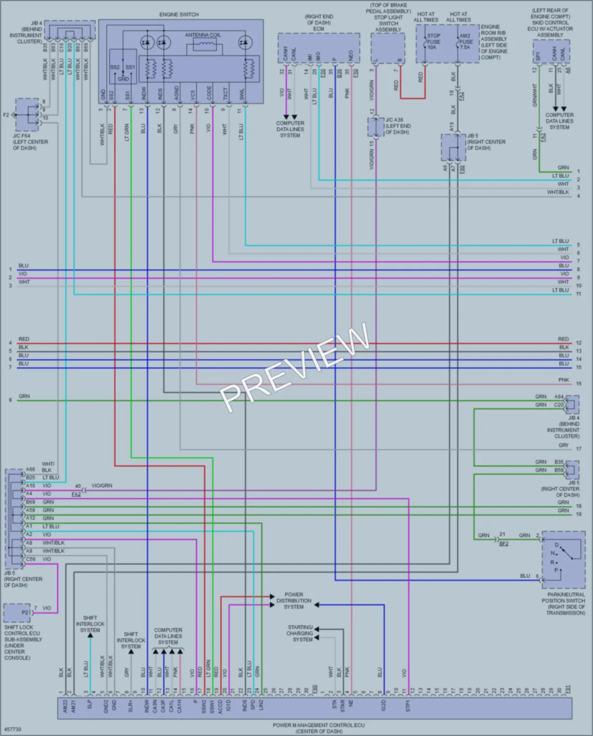 2015 Toyota 4Runner Anti Theft wiring diagram preview