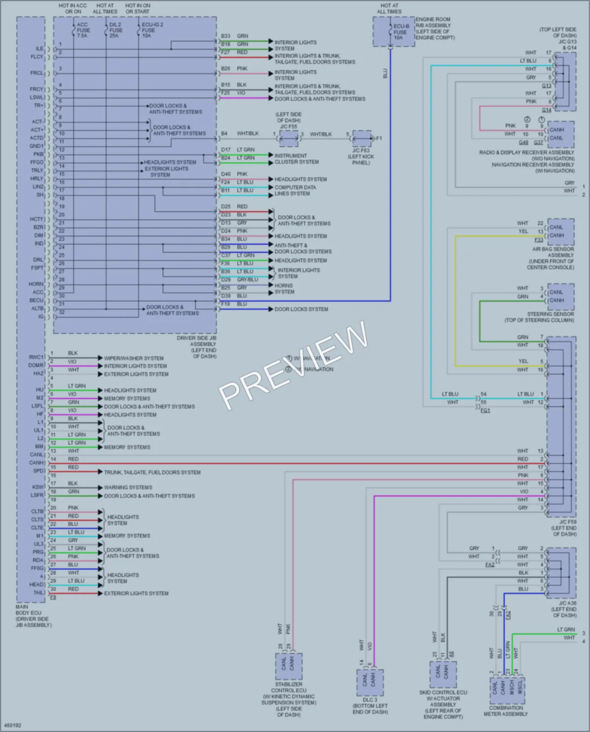 2015 Toyota 4Runner Body Control Modules wiring diagram preview