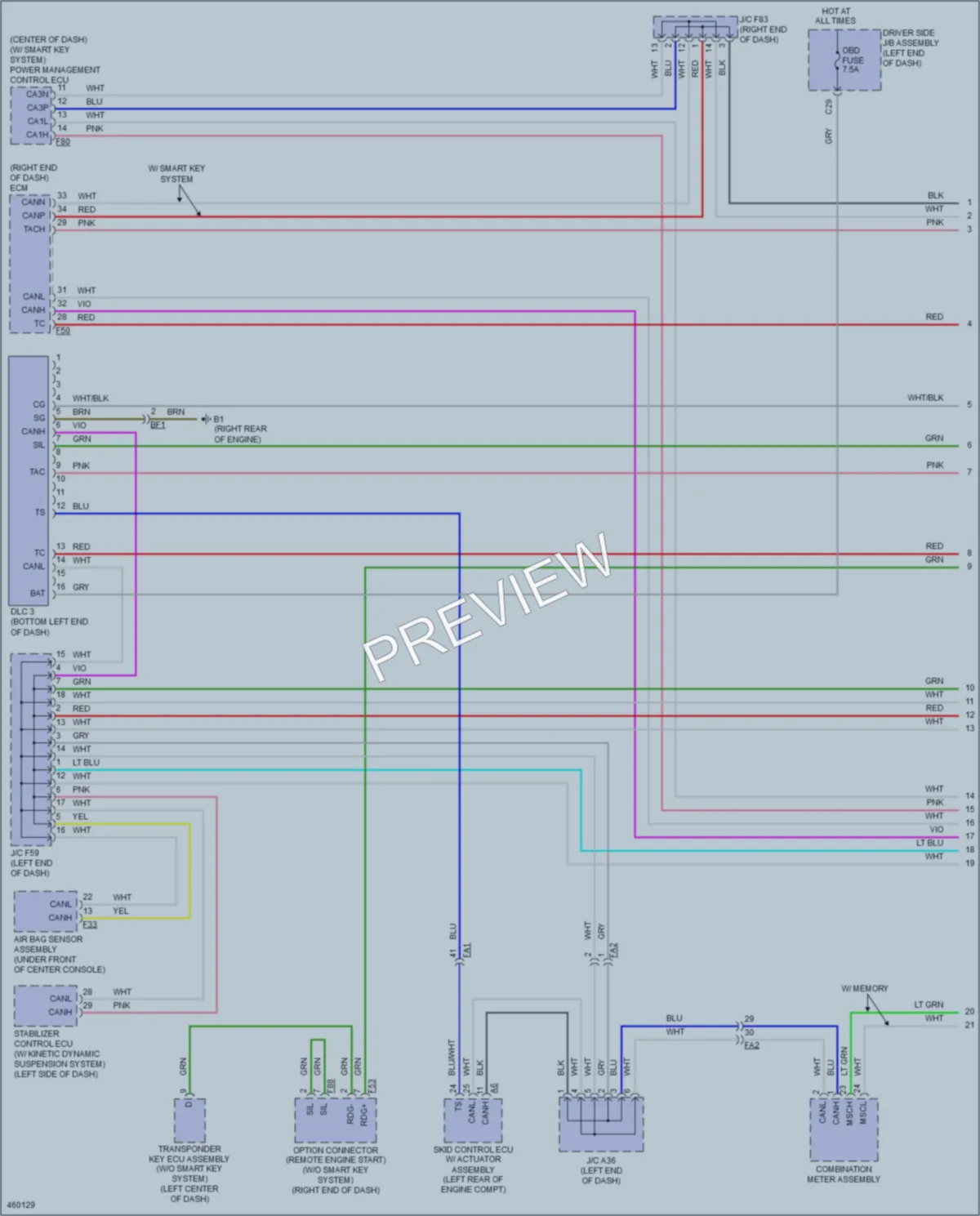 2015 Toyota 4Runner Computer Data Lines wiring diagram preview