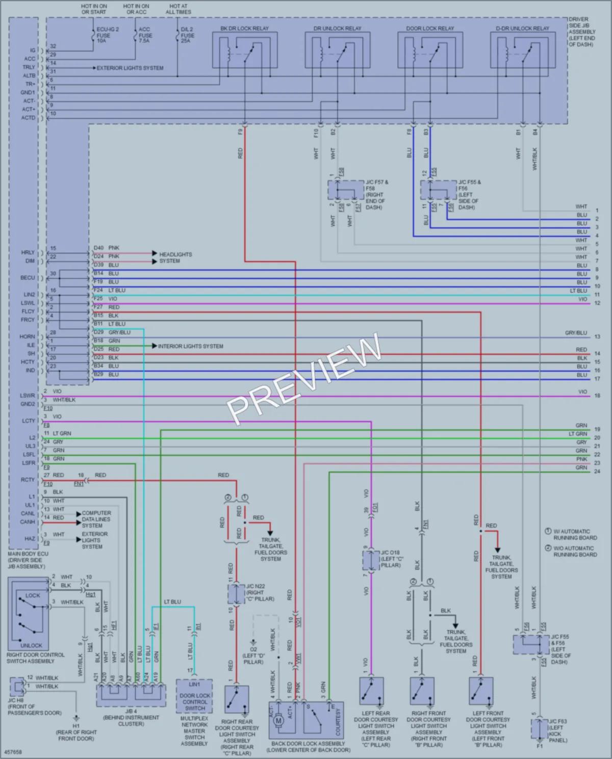 2015 Toyota 4Runner Power Door Locks wiring diagram preview