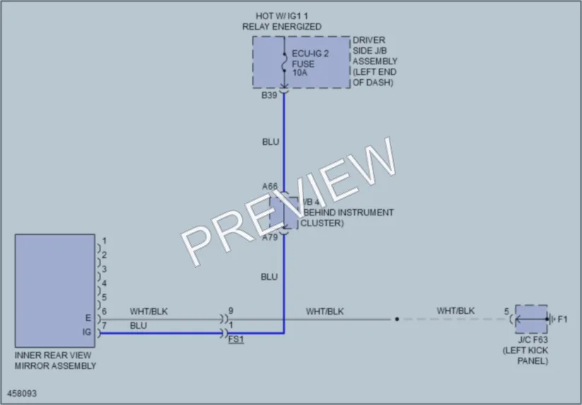 2015 Toyota 4Runner Power Mirrors wiring diagram preview