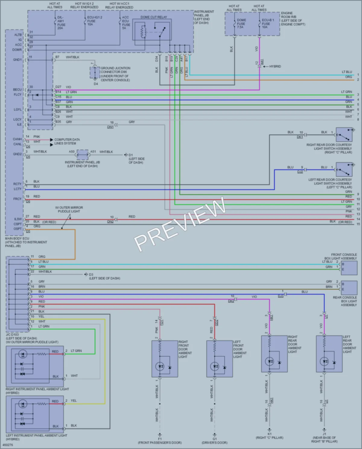 2015 Toyota Avalon Interior Lights wiring diagram preview