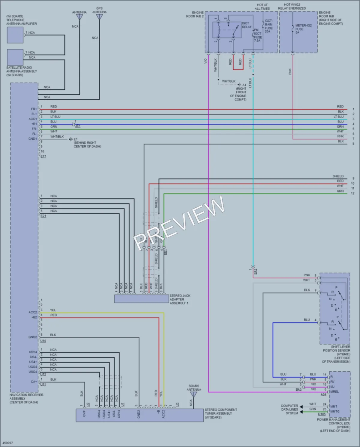 2015 Toyota Avalon Radio wiring diagram preview