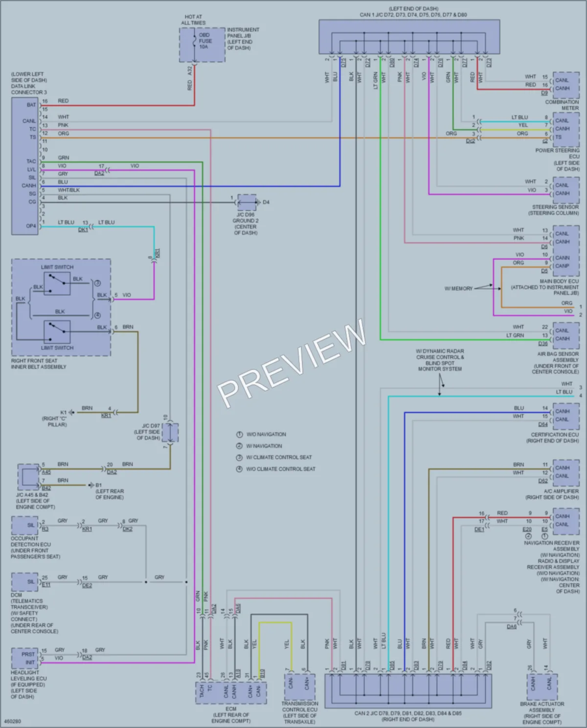 2015 Toyota AvalonHybrid Computer Data Lines wiring diagram preview