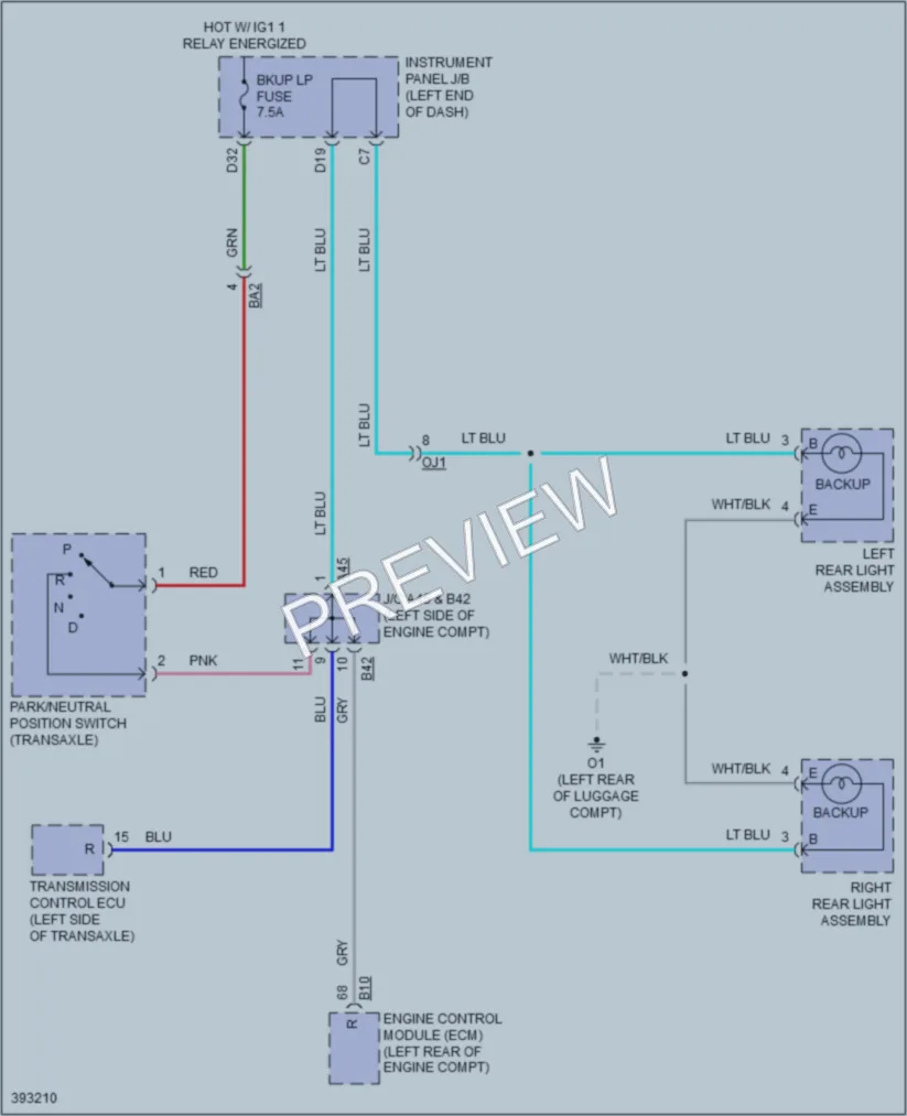 2015 Toyota AvalonHybrid Exterior Lights wiring diagram preview