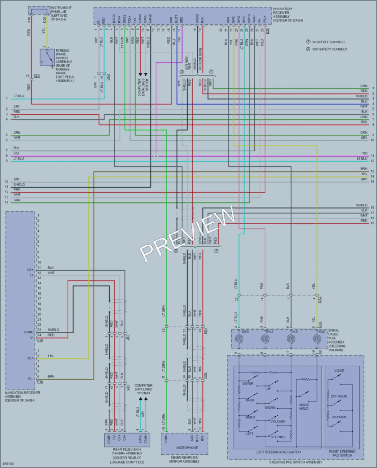 2015 Toyota AvalonHybrid Navigation wiring diagram preview
