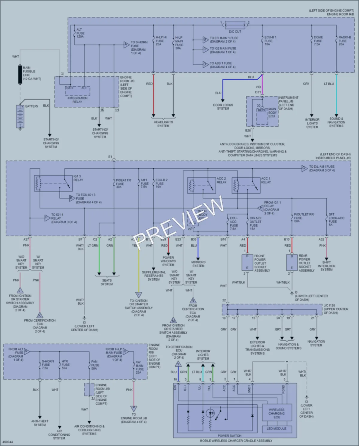 2015 Toyota Camry Power Distribution wiring diagram preview