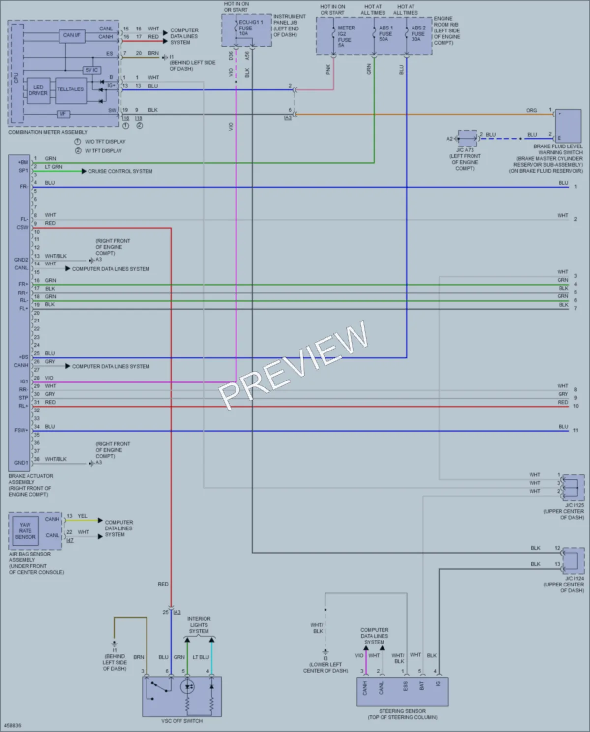 2015 Toyota CamryHybrid Anti Lock Brakes wiring diagram preview