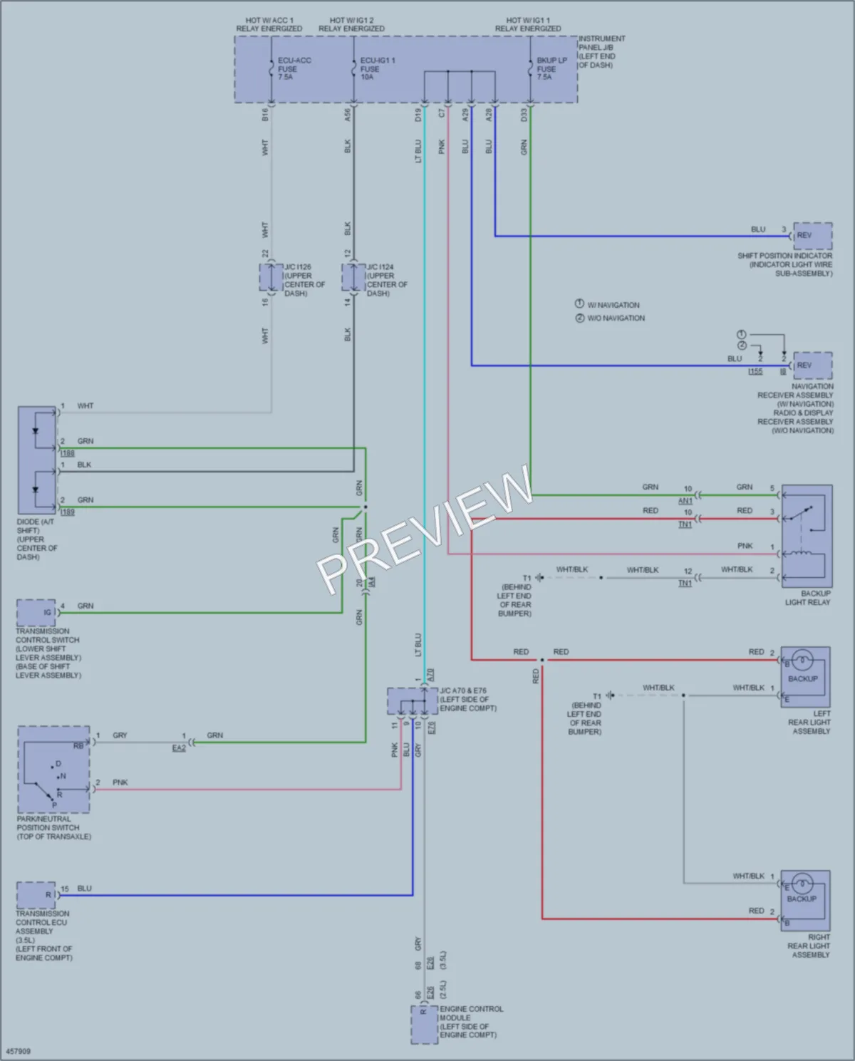 2015 Toyota CamryHybrid Exterior Lights wiring diagram preview