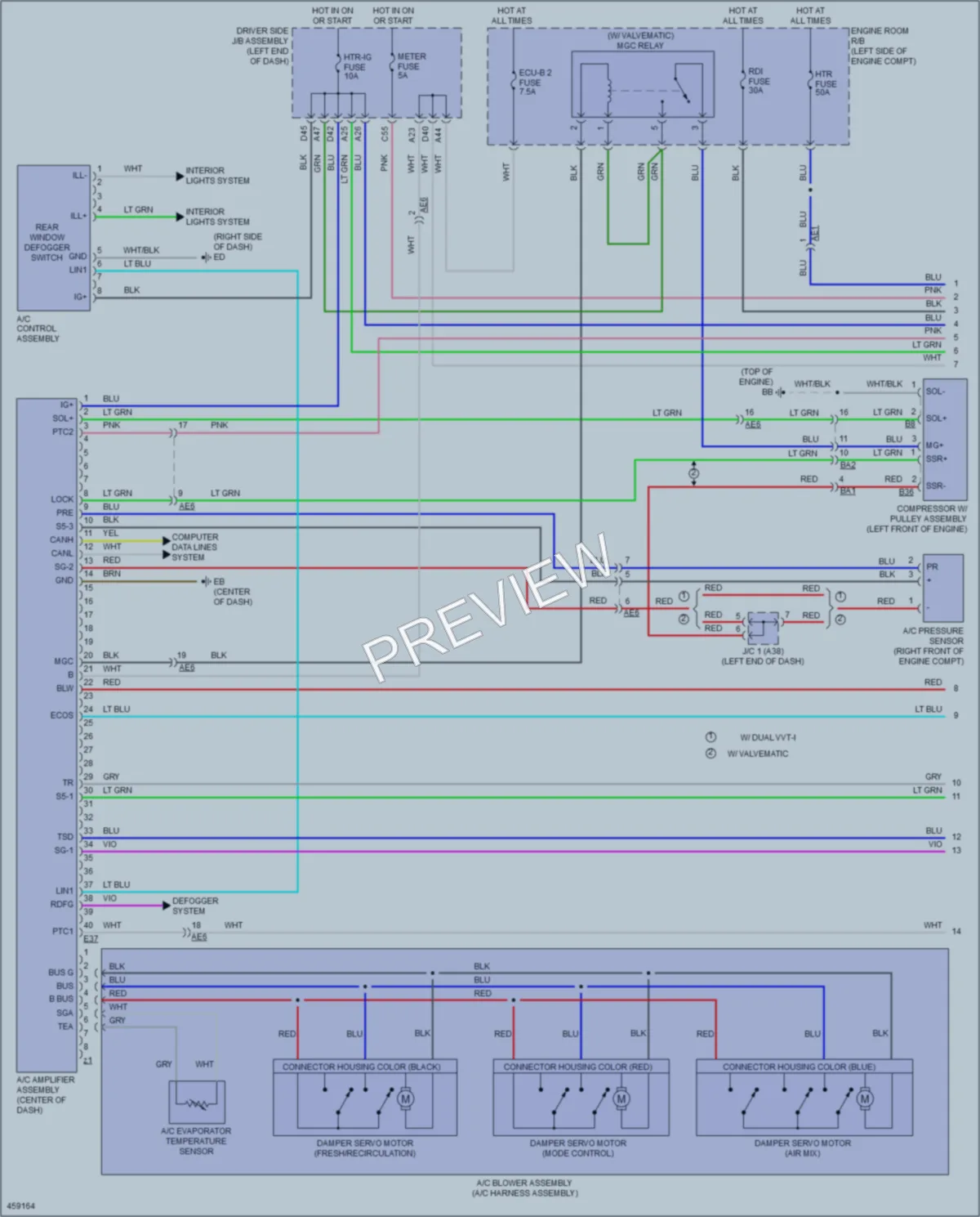 2015 Toyota Corolla Air Conditioning wiring diagram preview