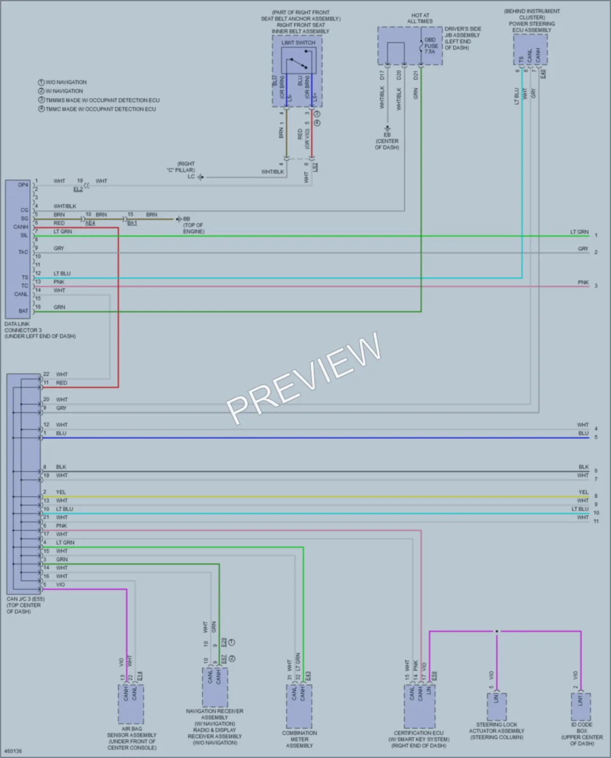 2015 Toyota Corolla Computer Data Lines wiring diagram preview