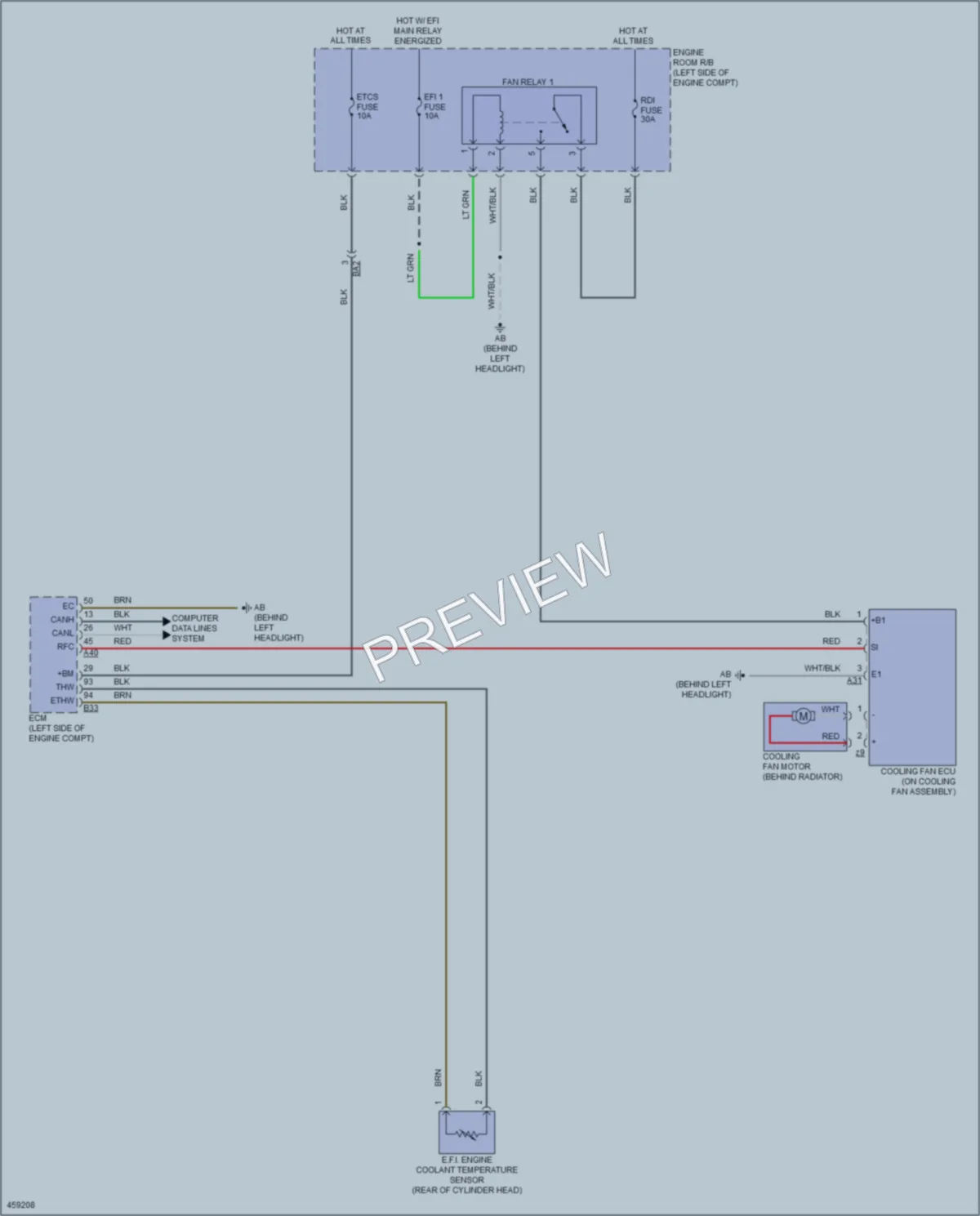 2015 Toyota Corolla Cooling Fan wiring diagram preview