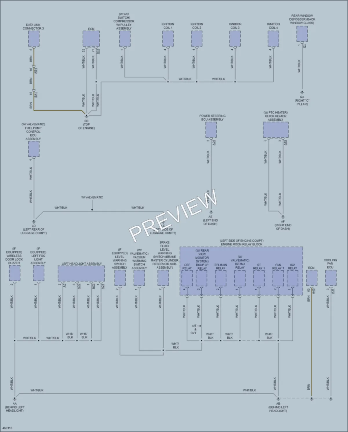 2015 Toyota Corolla Ground Distribution wiring diagram preview
