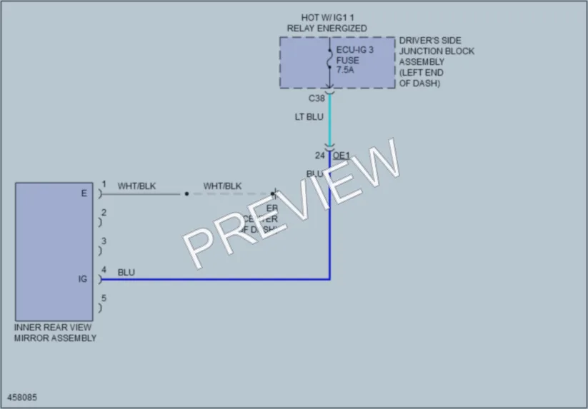 2015 Toyota Corolla Power Mirrors wiring diagram preview