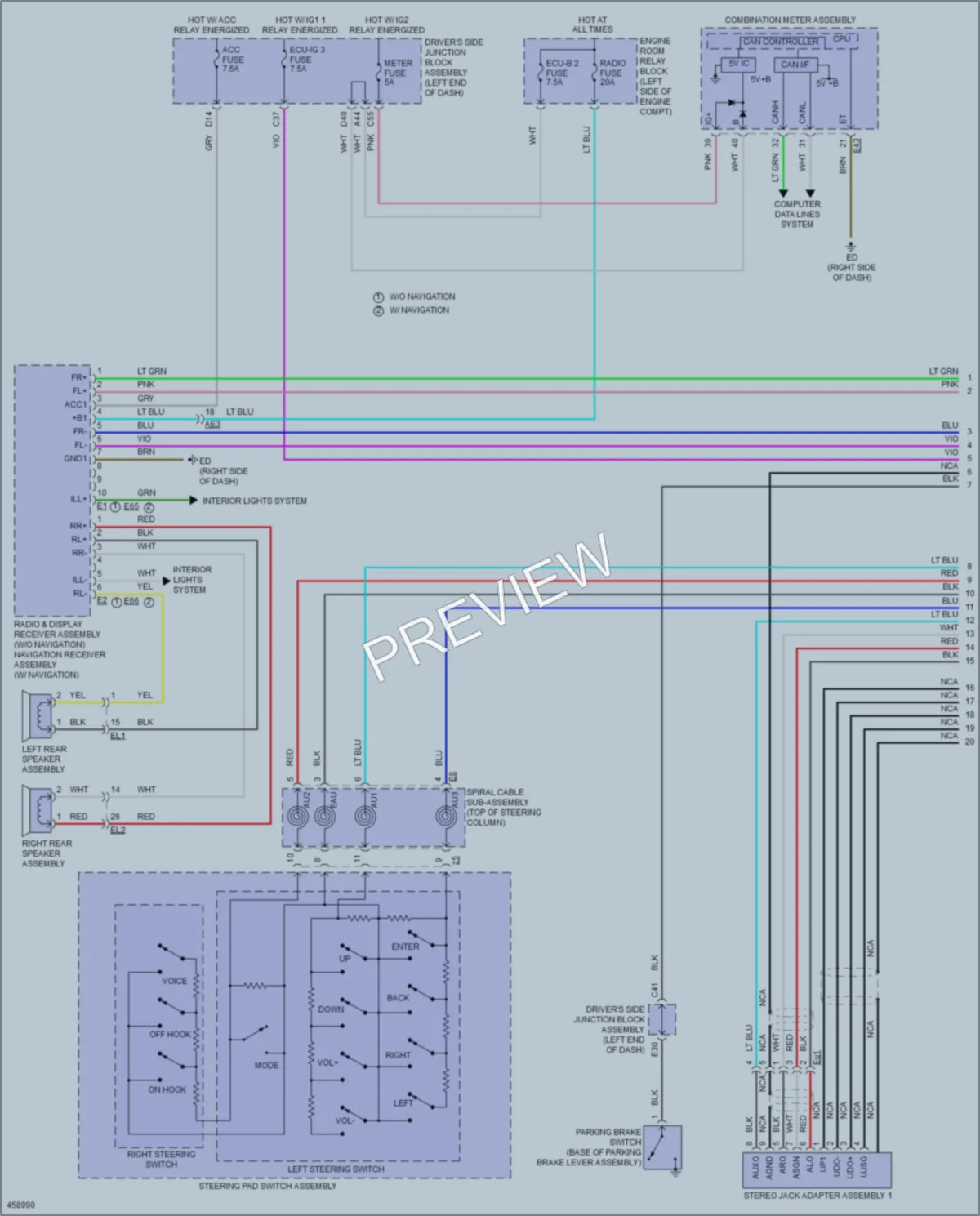 2015 Toyota Corolla Radio wiring diagram preview